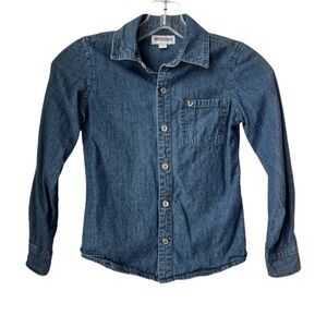 True Religion Long Sleeve Button Down Denim Shirt, Size 6